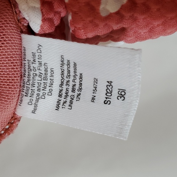 BIRDSONG Women's Ruffle Halter Underwire Tankini Swimsuit Top Red Floral - Picture 10 of 14